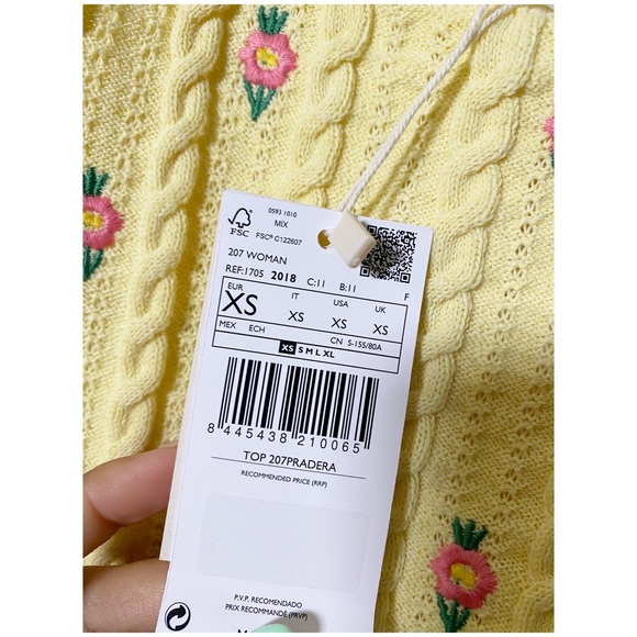NEW! Mango | Flowers knitted crop top - Picture 5 of 5